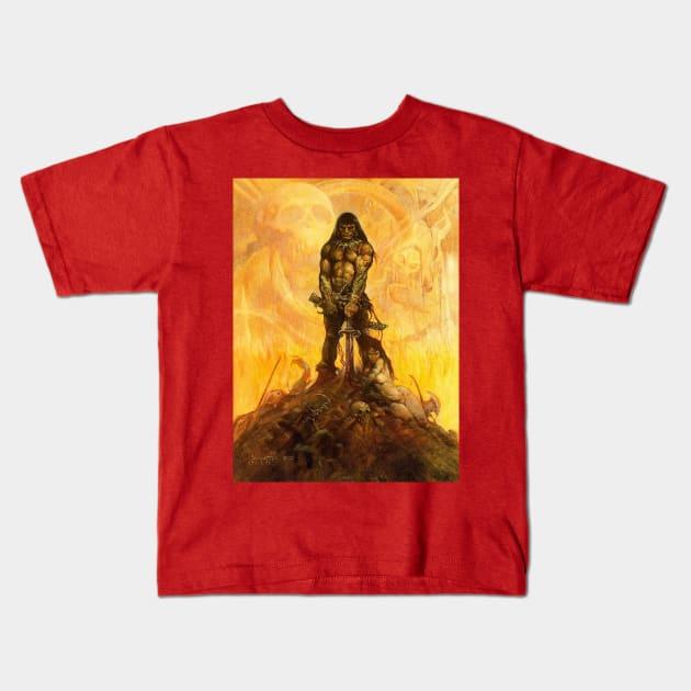 Conan the Barbarian 4 Kids T-Shirt by stormcrow